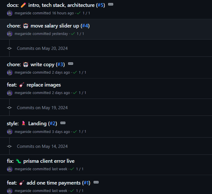 git commit history